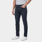 Men's Dark Grey Slim Fit Washed Jeans, Dark Grey, small