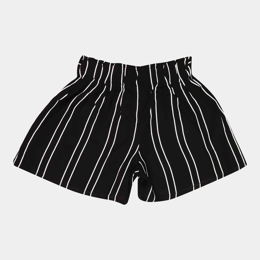 Striped Shorts, Black, large image number null
