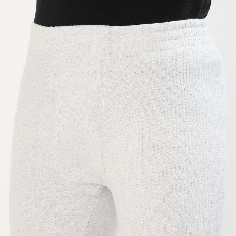 Men's Light Grey Cotton Blend Thermal Lower, Melange Light Grey, large image number null