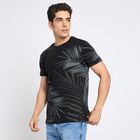 Men's 100% Cotton Round Neck Half Sleeves T-Shirt , काला, small