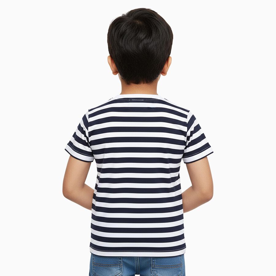 Boys' Half Sleeves T-Shirt, Navy Blue, large image number null