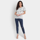 Printed Top, White, small image number null