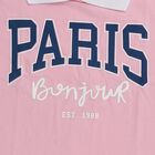 Girls Light Pink Cotton Polo Neck Graphic T-Shirt, हल्का गुलाबी, small image number null