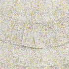 Girls' Pastel Floral Cold Shoulder Ruffle Frock, Off White, small image number null