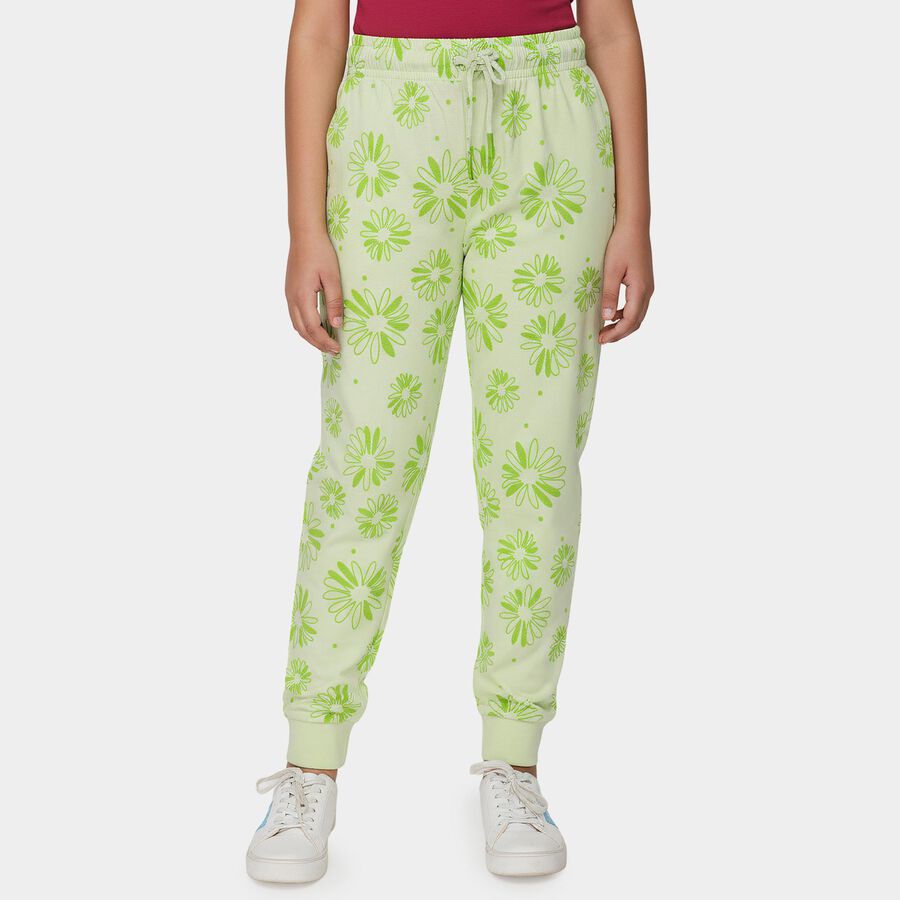 Girls' Pyjama, हल्का हरा, large