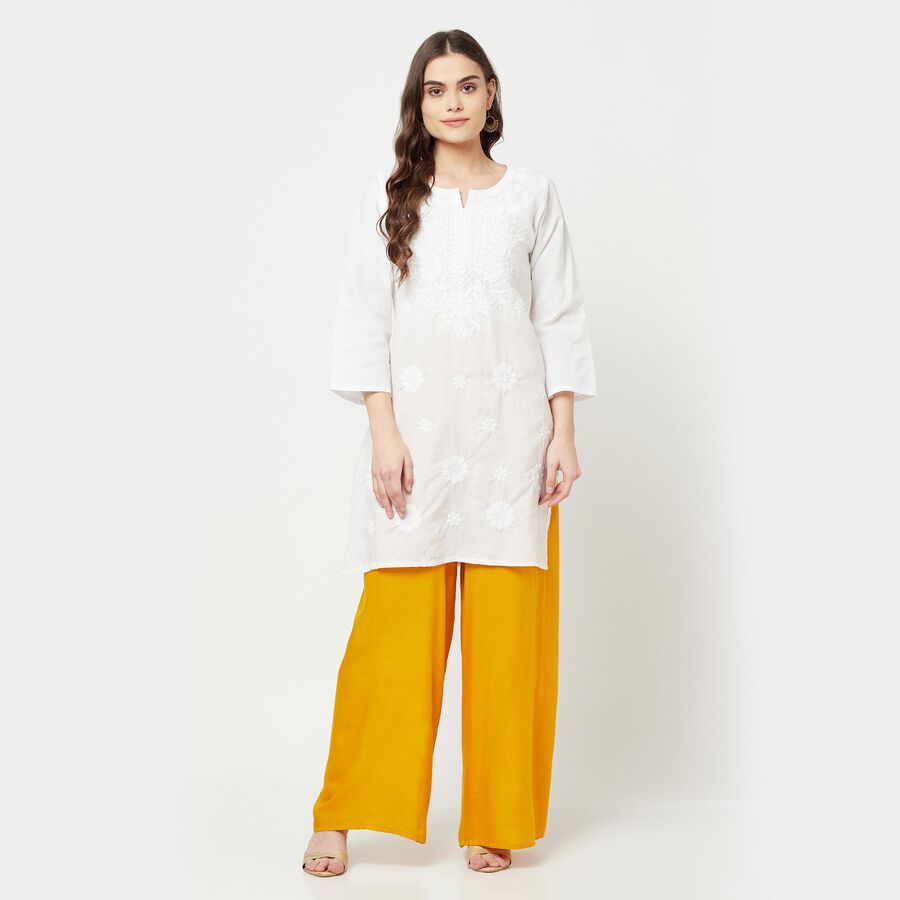 Solid Palazzo, Mustard, large image number null