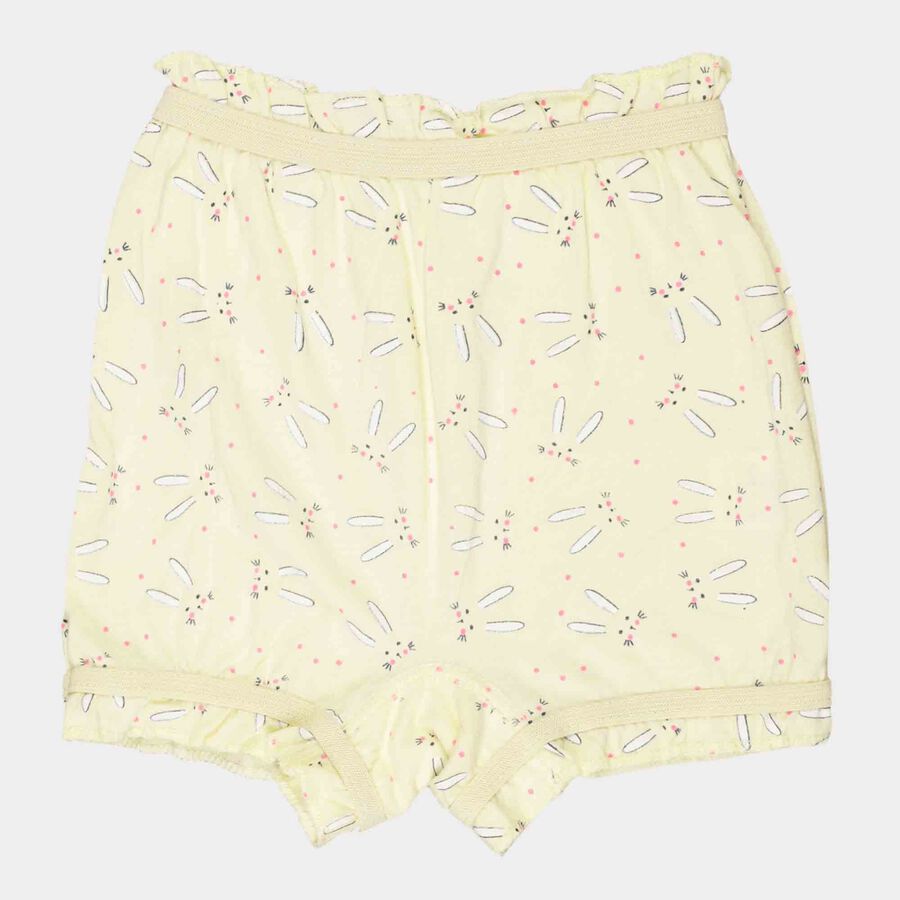 Girls Printed Bloomer, Yellow, large image number null