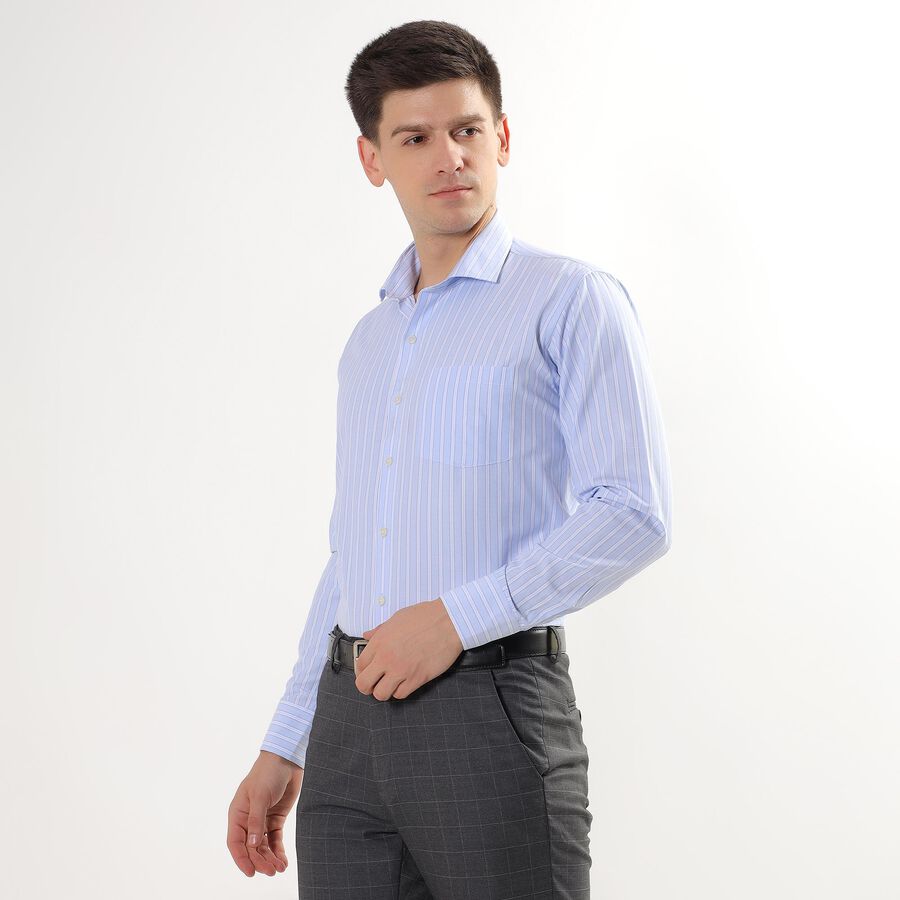 Men's Light Blue Cut Away Collar Formal Shirt, Light Blue, large image number null