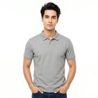 Men Grey Polo Neck Polo T-Shirt, गहरा ग्रे, small
