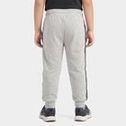 Boys' Grey Cotton Blend Colorblocked Jogger Pyjama, Melange Light Grey, small