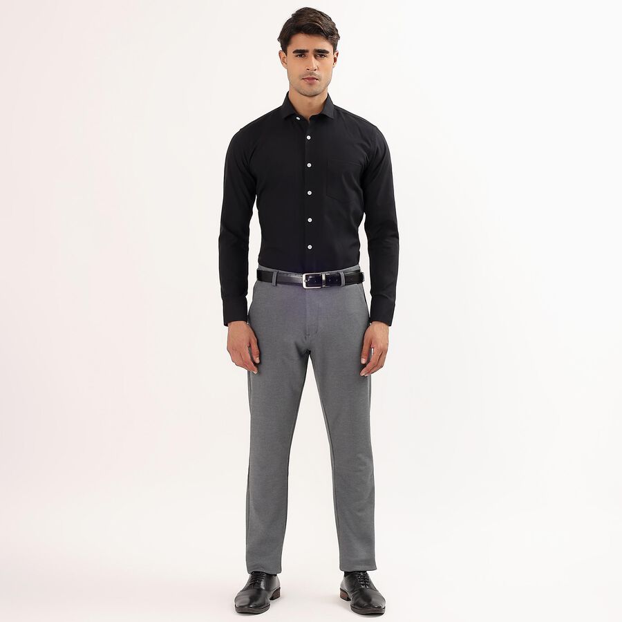 Men's Formal Shirt , काला, large image number null