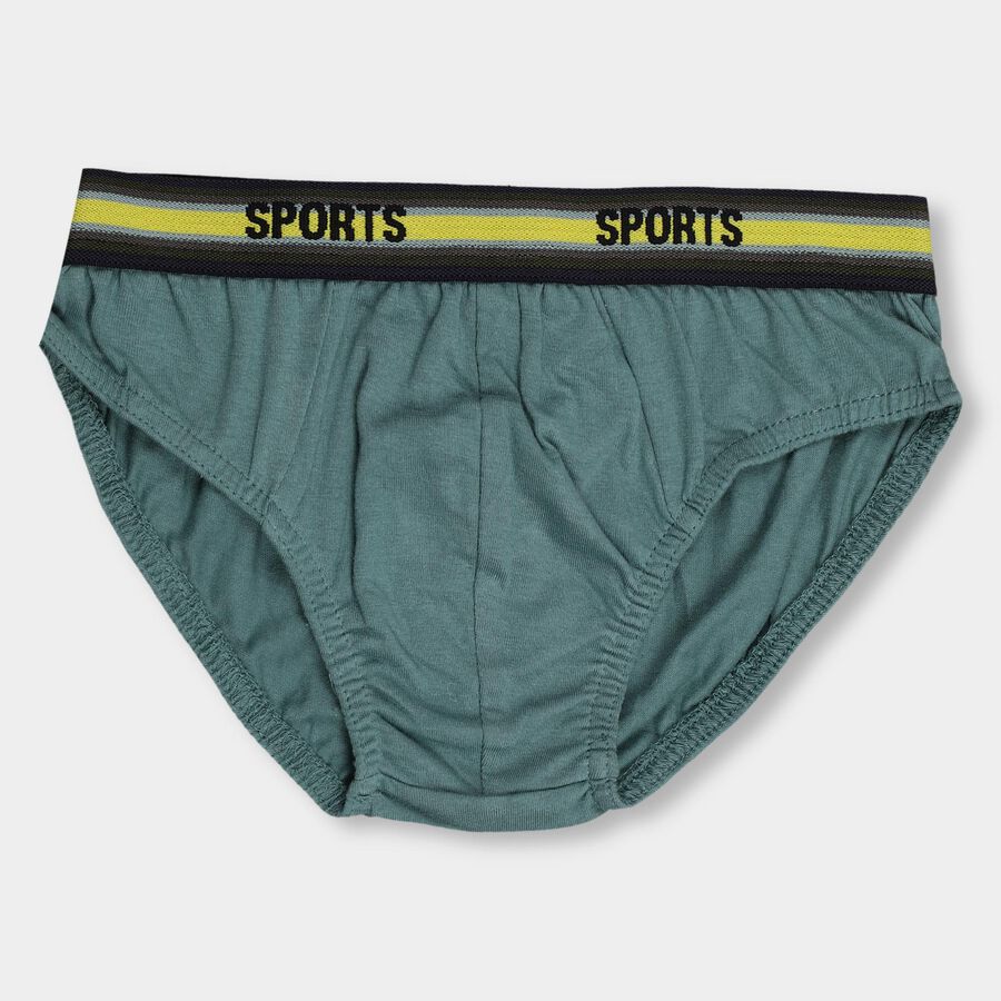 Boys' Deep Teal V-Cut Briefs, Light Green, large image number null