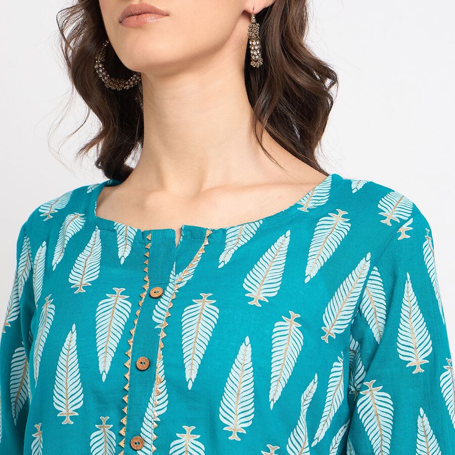 Ladies' Kurta, Dark Green, large image number null