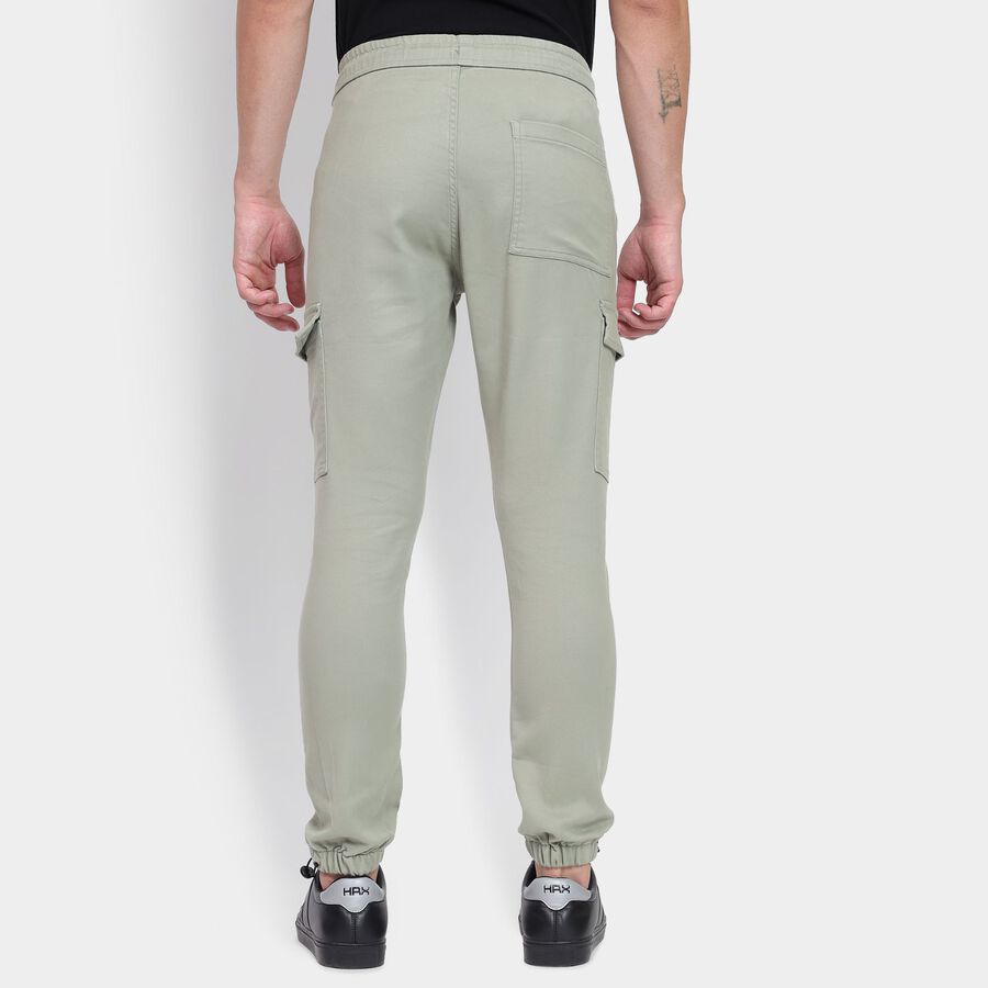 Men's Slim Fit Casual Trousers, Light Green, large image number null