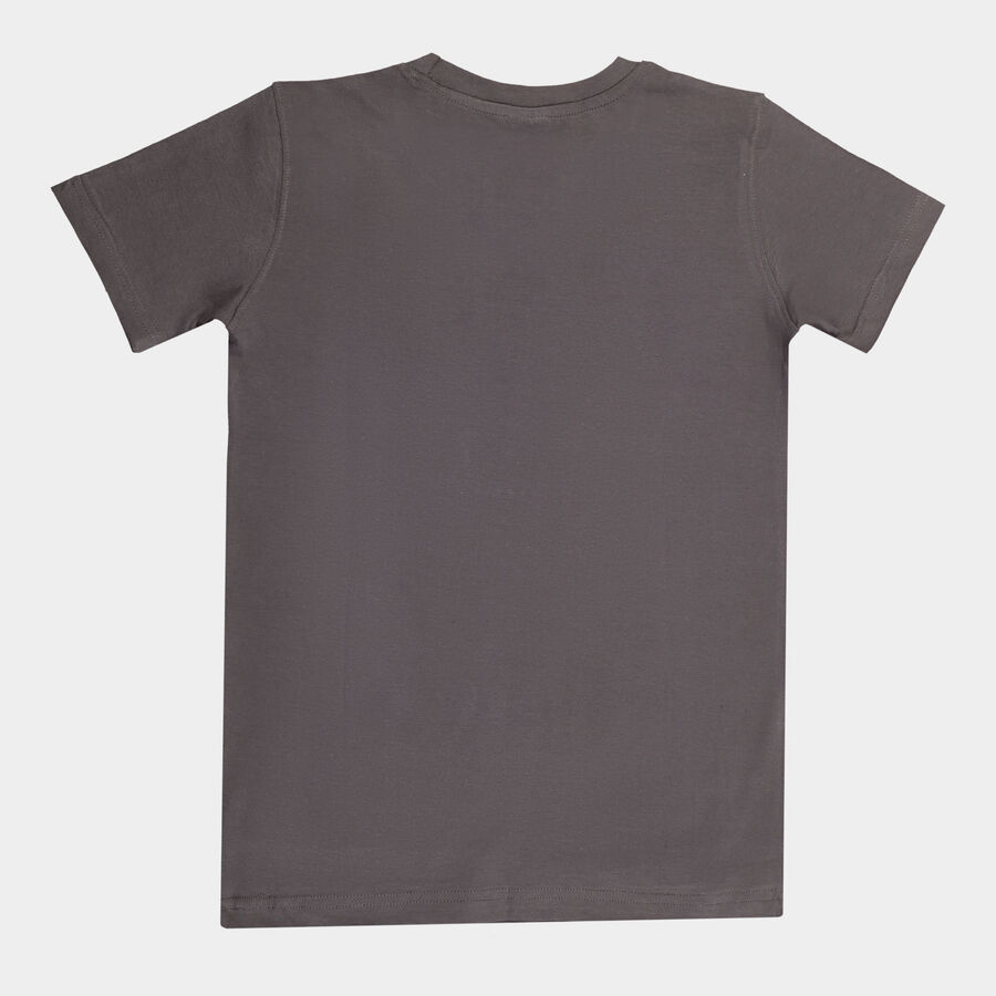 Boys Cotton T-Shirt, Charcoal, large image number null