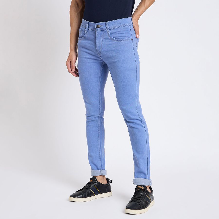 Men's Skinny Jeans, Light Blue, large image number null