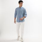 Men's 100% Cotton Casual Shirt , Light Blue, small image number null