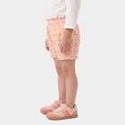Girls Peach Regular Fit Floral Printed Bloomer, पीच, small