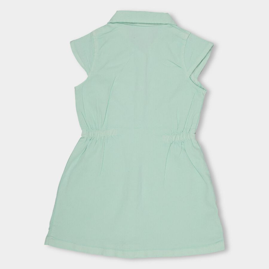 Girls' Frock, हल्का हरा, large image number null