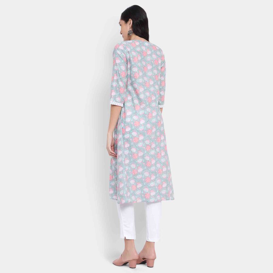 All Over Print Kurta, Light Grey, large image number null