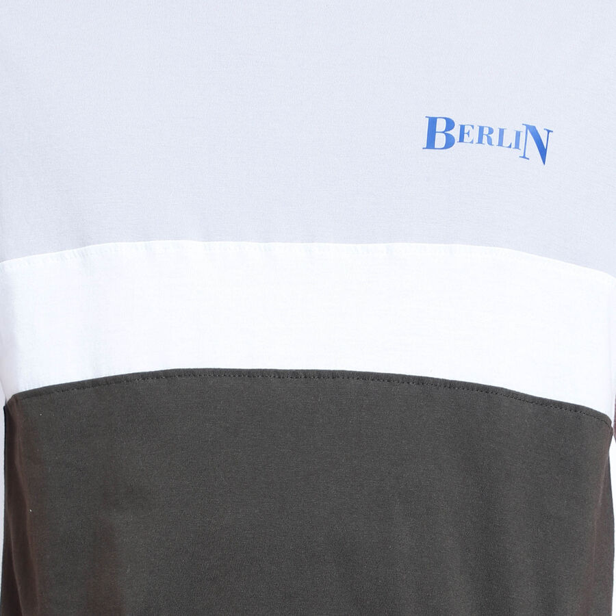 Round Neck T-Shirt, Olive, large image number null