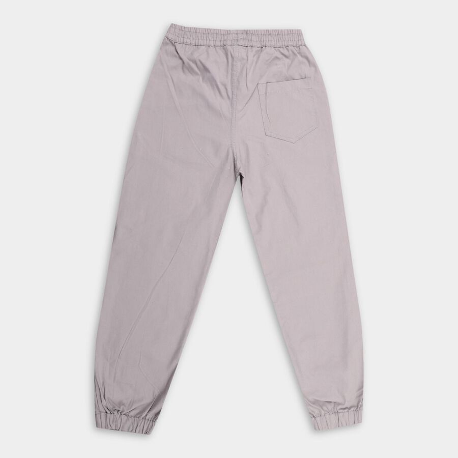 Boys' 100% Cotton Trousers, Light Grey, large image number null