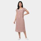 Women's Pink Square Neck A-Line Nighty, Light Pink, small