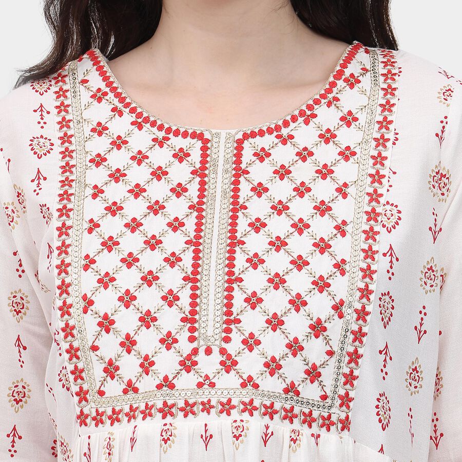 Ladies' Kurti , ऑफ व्हाइट, large image number null