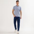 Men's Light Blue Polo Neck Casual T-Shirt, Light Blue, small image number null