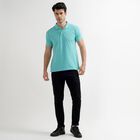 Men's Collared Half Sleeves T-Shirt, हल्का हरा, small