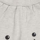 Infants Light Heather Grey Monster Print Cotton Blend Pyjama, Melange Light Grey, small image number null