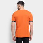 Men's 100% Cotton Round Neck Half Sleeves T-Shirt , Orange, small image number null