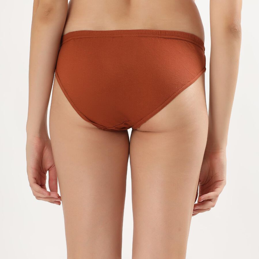 Women's Rust Brown Bikini Panty, Brown, large