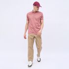 Men's Dusty Rose Cotton Polo Neck Classic T-Shirt, मूँगा (कोरल), small