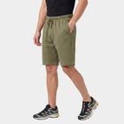 Men Olive Green Regular Fit Drawstring Jamaican Shorts, ओलिव, small