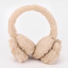 Girls' Soft Beige Cat Design Earmuffs, Assorted, small image number null