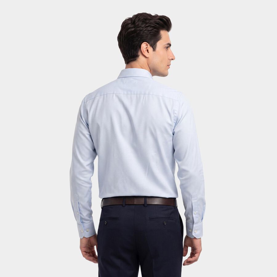 Men Light Blue Regular Collar Formal Shirt, हल्का नीला, large