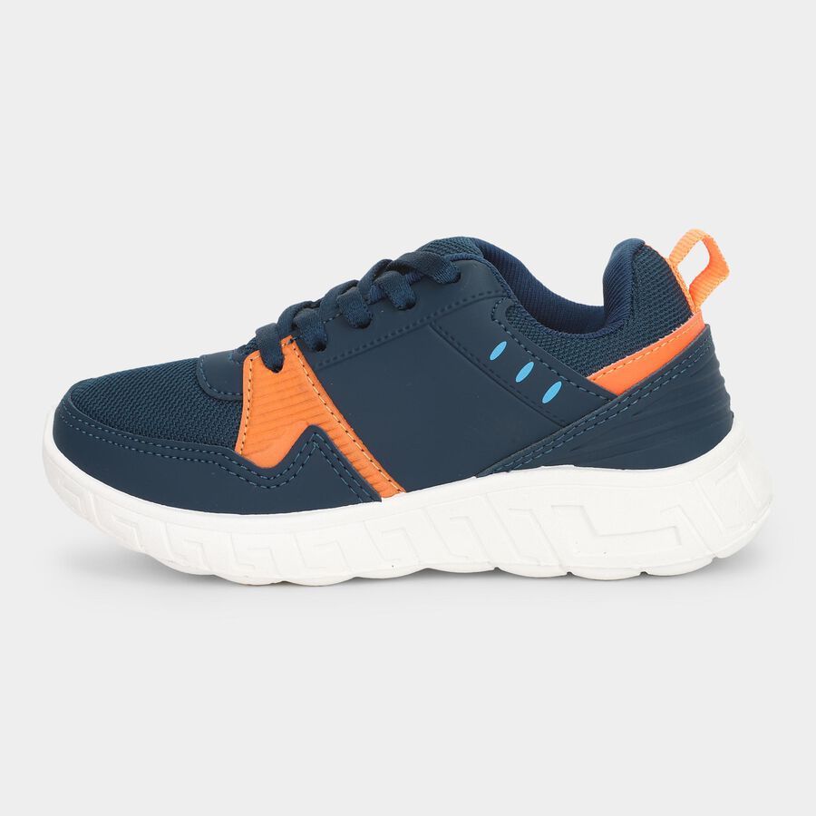 Boys' Lace Up Shoes, Blue, large image number null