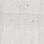 Girls' White Round Neck Casual Graphic Printed T-Shirt, White, small