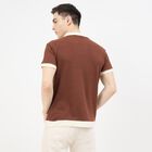 Men's Brown Polo Neck Classic T-Shirt, Brown, small
