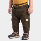 Infants' Olive Green Regular Fit Cargo Jogger Trousers, ओलिव, small