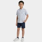 Boys Light Blue Button-Down Casual Shirt, Light Blue, small