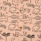 Infants' Peach 100% Cotton Collar Neck Printed Baba Suit, Peach, small