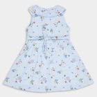 Girls' 100% Cotton Frock, हल्का नीला, small image number null