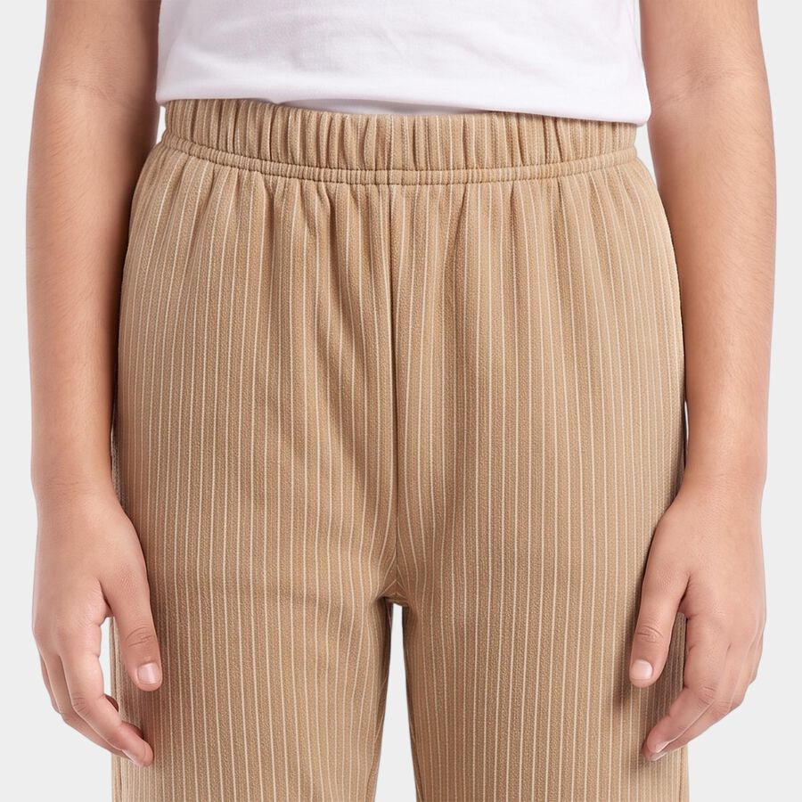 Girls' Brown Long Johns Thermal, भूरा, large