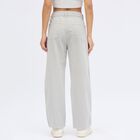 Ladies' Light Gray Regular Fit High Rise Trousers, Light Grey, small image number null