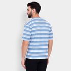 Men's Round Neck Half Sleeves T-Shirt , स्काई ब्लू, small