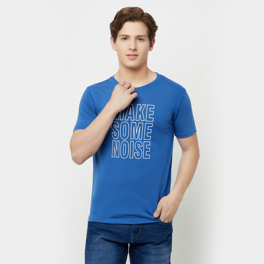 Round Neck T-Shirt, Royal Blue, large image number null
