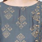 3/4Th Sleeves Straight Kurta, Dark Grey, small image number null
