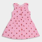 Girls' 100% Cotton Frock, गुलाबी, small image number null